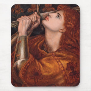 Joan of Arc (Portrait) (von Dante Gabriel Rossetti Mousepad