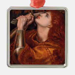 Joan of Arc (Portrait) (von Dante Gabriel Rossetti Ornament Aus Metall