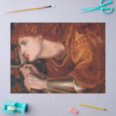 Joan of Arc (Portrait) (von Dante Gabriel Rossetti Seidenpapier (Basteln)