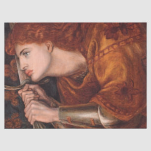 Joan of Arc (Portrait) (von Dante Gabriel Rossetti Seidenpapier
