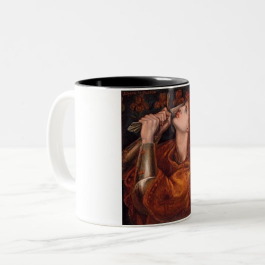 Joan of Arc (Portrait) (von Dante Gabriel Rossetti Zweifarbige Tasse (Vorderseite Links)