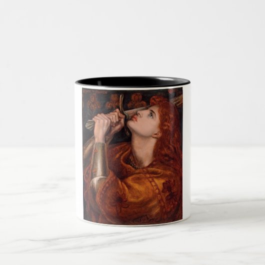 Joan of Arc (Portrait) (von Dante Gabriel Rossetti Zweifarbige Tasse (Mittel)