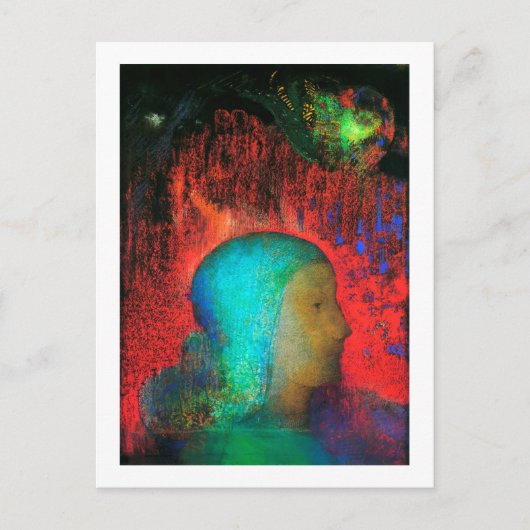 Joan of Arc, Redon Postkarte (Vorderseite)