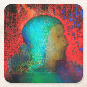 Joan of Arc, Redon Rechteckiger Pappuntersetzer