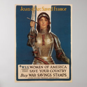 Joan of Arc Rettete Frankreich Poster
