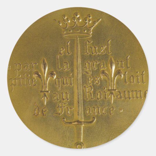 Joan of Arc Runder Aufkleber (Vorderseite)