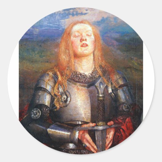 Joan of Arc Runder Aufkleber (Vorderseite)