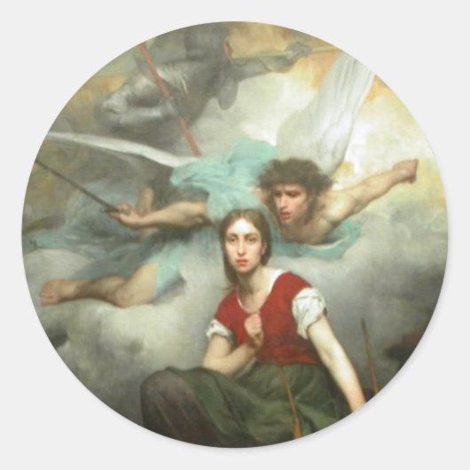 Joan of Arc Runder Aufkleber (Vorderseite)