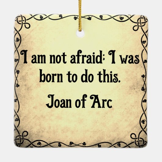 Joan of Arc Square Ornament (Rückseite)