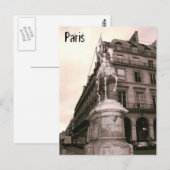 Joan of Arc Statue Paris Postcard Postkarte (Vorne/Hinten)