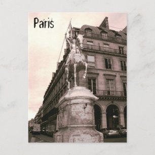 Joan of Arc Statue Paris Postcard Postkarte