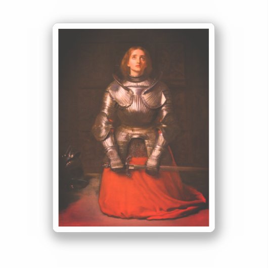 Joan of Arc von John Everett Millais Aufkleber (Vorderseite)