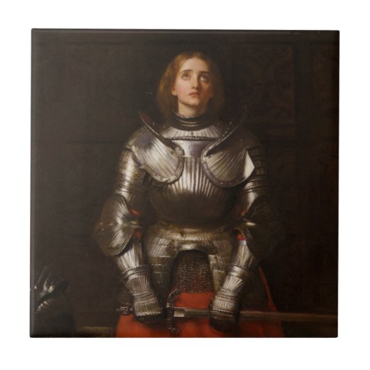 Joan of Arc (von John Everett Millais) Fliese (Vorderseite)