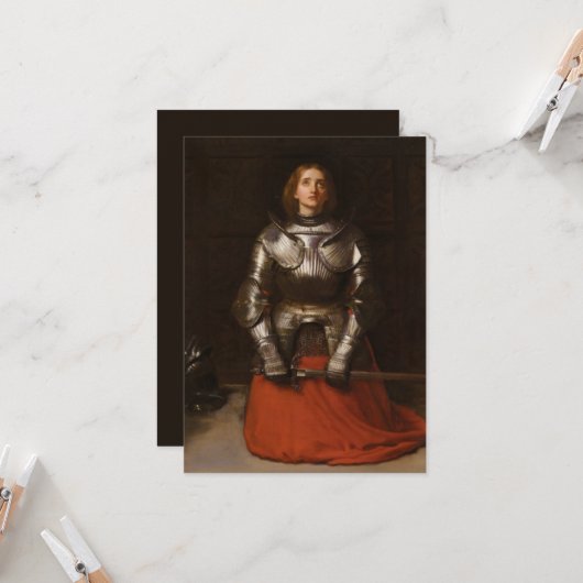 Joan of Arc (von John Everett Millais) Karte (Vorderseite/Rückseite Beispiel)