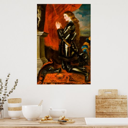 Joan of Arc von Peter Paul Rubens Poster (Küche)