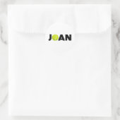Joan Tennis Runder Aufkleber (Tasche)