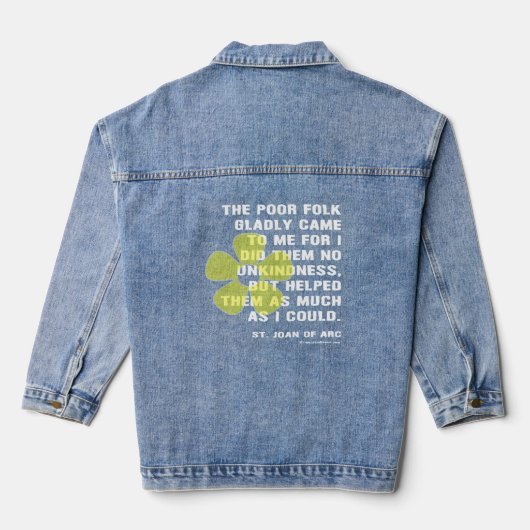 Joan von Arc helped Poor Folk Jeansjacke (Rückseite)