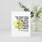 Joan von Arc helped Poor Folk Postkarte (Stehend Vorderseite)