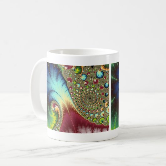 Joanie 50 Fraktal Art Kaffeetasse (Vorderseite Links)