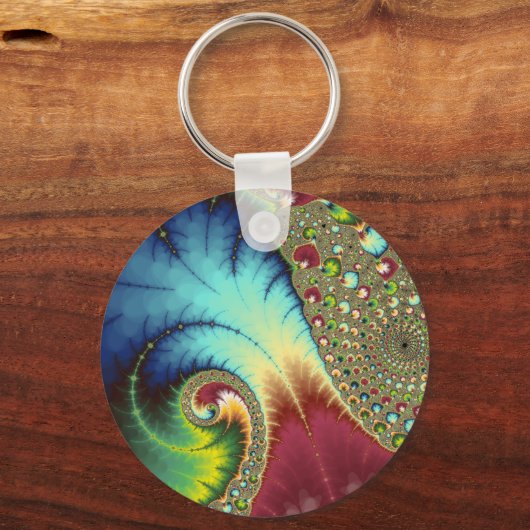 Joanie 50 Fraktal Art Schlüsselanhänger (Vorderseite)