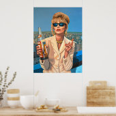 Joanna Lumley als Patsy Stone-Gemälde Poster (Küche)