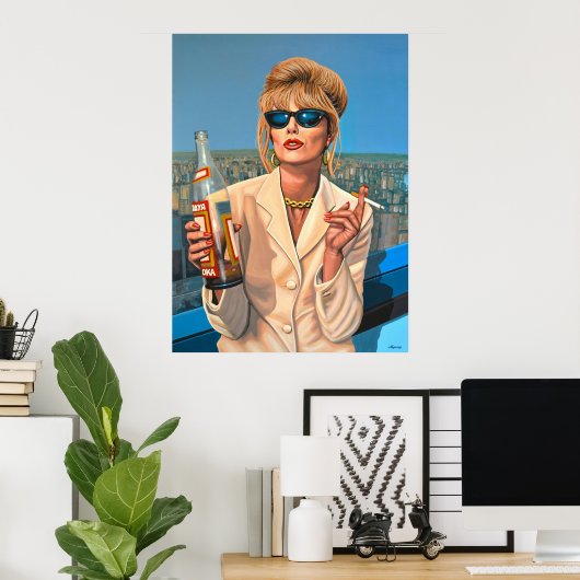 Joanna Lumley als Patsy Stone-Gemälde Poster (Heimbüro)