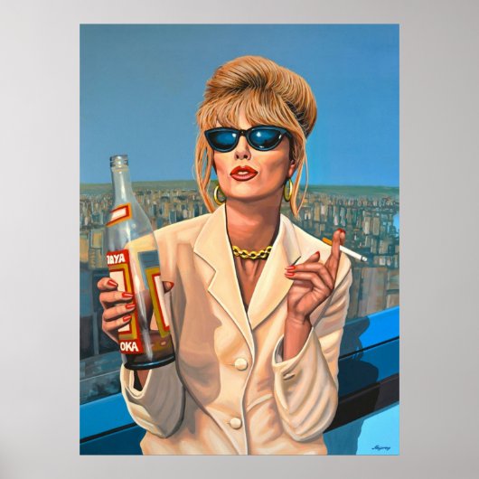 Joanna Lumley als Patsy Stone-Gemälde Poster (Vorne)
