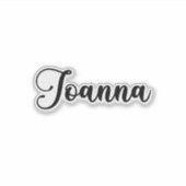 Joanna Name - Handgeschriebene Kalligrafie Aufkleber (Vorderseite)