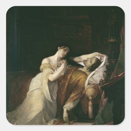 Joanna the Mad mit Philip I the Handsome Quadratischer Aufkleber (Vorderseite)