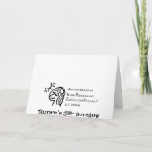 Joanne Freude Sunglow Karte (Rückseite)