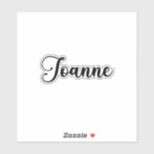 Joanne Name - Handgeschriebene Kalligrafie Aufkleber (Blatt)