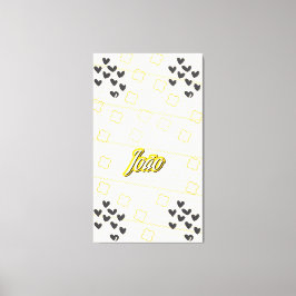 João, nome pessoal de caligrafia desenhada à mão leinwanddruck