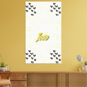 João, nome pessoal de caligrafia desenhada à mão leinwanddruck (Insitu (Wohnzimmer))