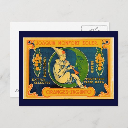Joaquin Orange Postkarte (Vorne/Hinten)