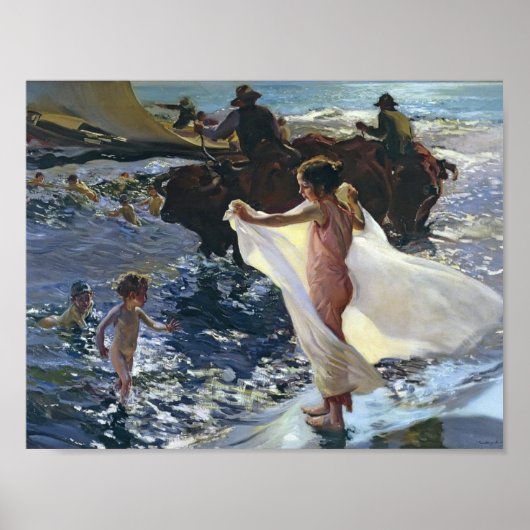 Joaquín Sorolla - Badzeit Poster (Vorne)