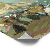 Joaquin Sorolla - Boote am Strand von Valencia Poster (Ecke)