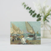 Joaquin Sorolla - Boote am Strand von Valencia Postkarte (Stehend Vorderseite)