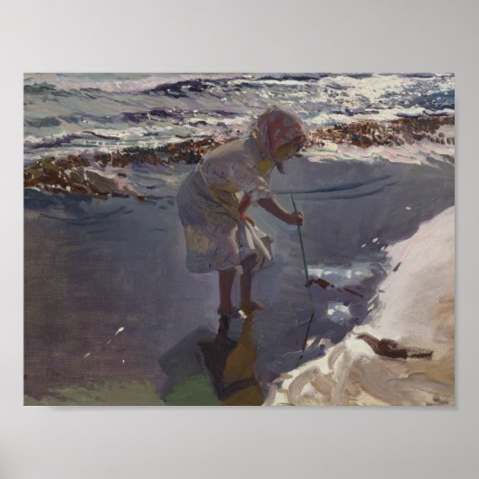 Joaquin Sorolla - Buscando Mariscos Poster (Vorne)