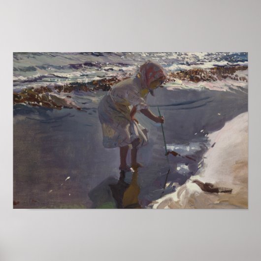 Joaquin Sorolla - Buscando Mariscos Poster (Vorne)