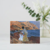Joaquín Sorolla- Clotilde und Elena auf den Felsen Postkarte (Stehend Vorderseite)