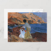 Joaquín Sorolla- Clotilde und Elena auf den Felsen Postkarte (Vorne/Hinten)