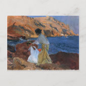 Joaquín Sorolla- Clotilde und Elena auf den Felsen Postkarte (Vorderseite)