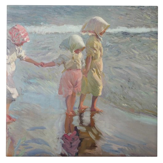 Joaquin Sorolla - Die drei Schwestern Fliese (Vorderseite)