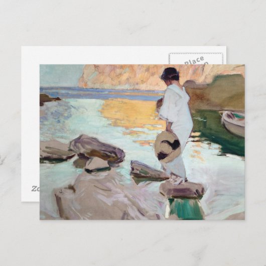 Joaquin Sorolla - Elena in Cala de San Vicente Postkarte (Vorne/Hinten)