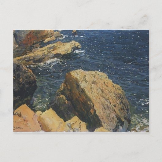Joaquín Sorolla- Felsen des Kap, Javea Postkarte (Vorderseite)