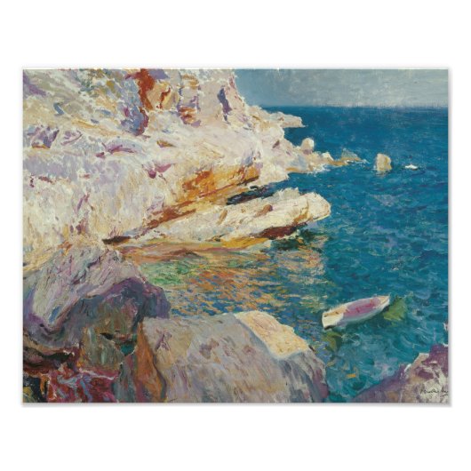 Joaquin Sorolla-Felsen von Javea und dem Weißen Bo Fotodruck (Vorne)
