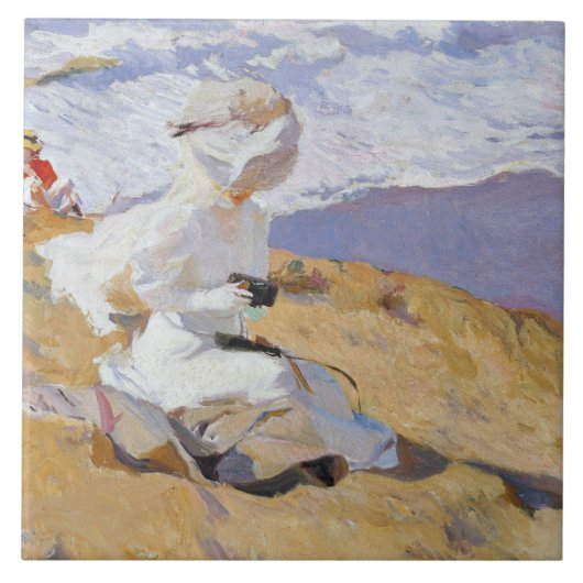 Joaquin Sorolla - Gefangennehmen des Momentes Fliese (Vorderseite)