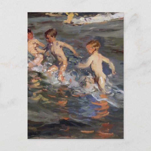 Joaquín Sorolla - Kinder am Strand Postkarte (Vorderseite)