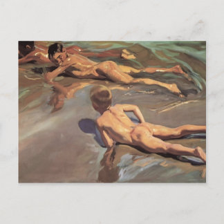 Joaquín Sorolla - Kinder am Strand Postkarte