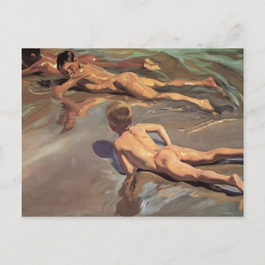 Joaquín Sorolla - Kinder am Strand Postkarte (Vorderseite)